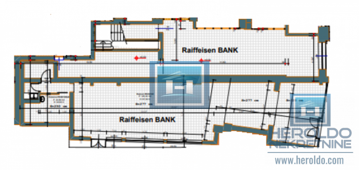 Izdavanje poslovnog prostora u strogom centru Jagodine – odlična lokacija, 171 m²